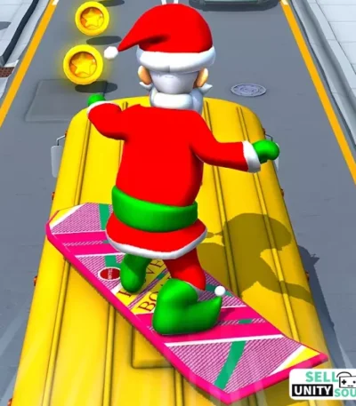 Xmas Santa Surfer Running Game