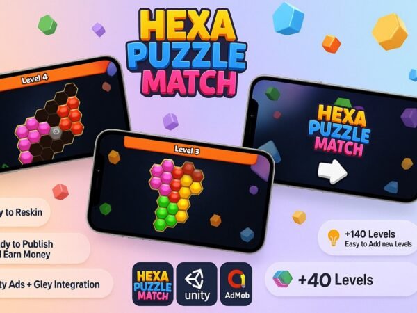 Hexa Puzzle Match - Hybrid Mobile Unity Game