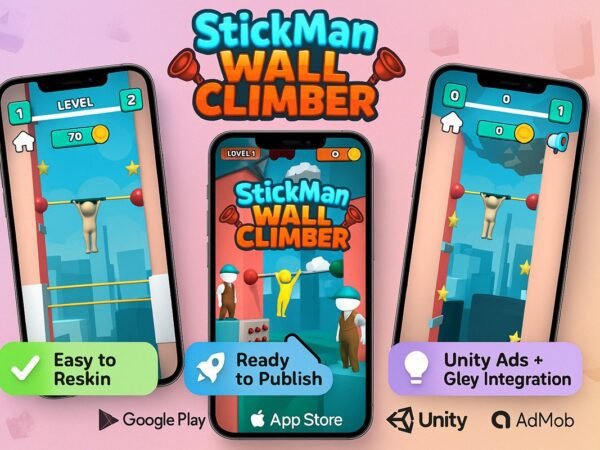 StickMan Wall Climber - Hyper Casual Mobile Unity