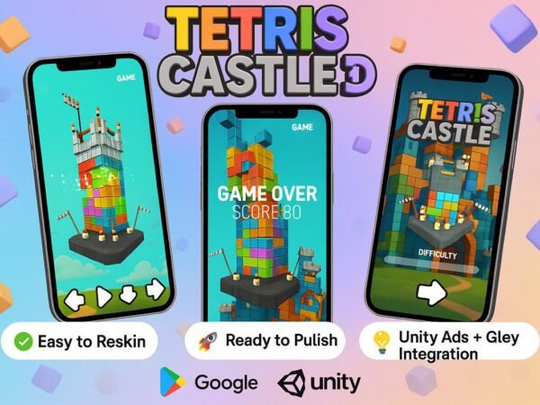 Tetris castle 3D - Puzzle Mobile Unity Game