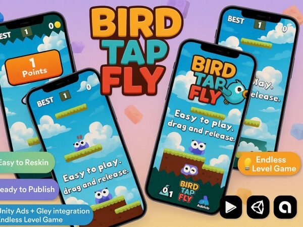 Bird tap fly - Casual Mobile Unity Game