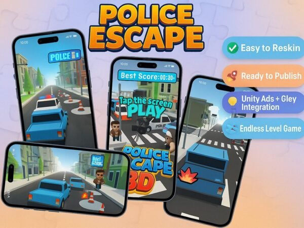Police Escape 3D - Hyper Casual Mobile Unity Game