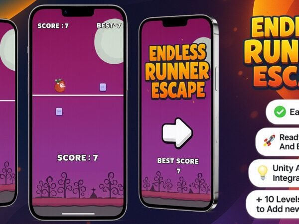 Endless Runner Escape - Casual Mobile Unity Game