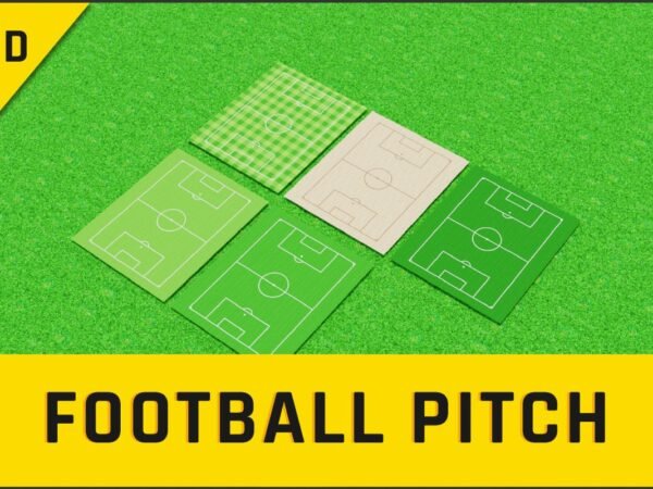Football Stadium Pitch 5 Models Unity