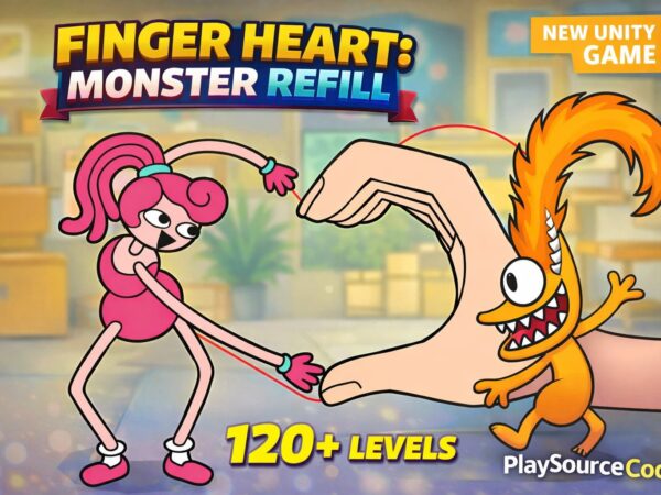 Finger Heart: Monster Refill -120+ Levels – Puzzle Casual Trending Game