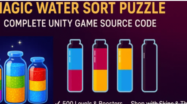 Magic Water Sort Puzzle Unity Game Source Code