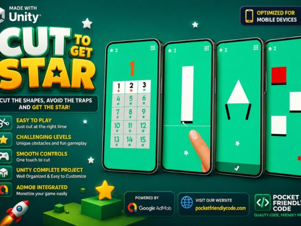 Cut To Get Star Unity puzzle game with AdMob
