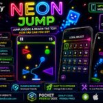 Neon Jump Unity endless jumper game source code with AdMob