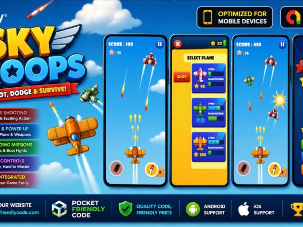 Sky Troops Unity Casual Air Shooter Game for Android and iOS with Admob