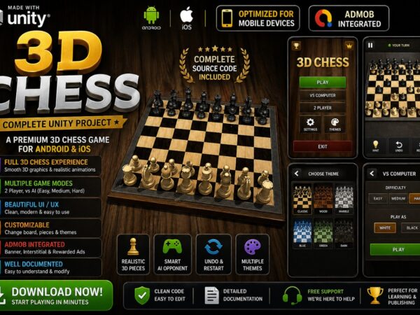 3D Chess Complete Unity Project With Admob