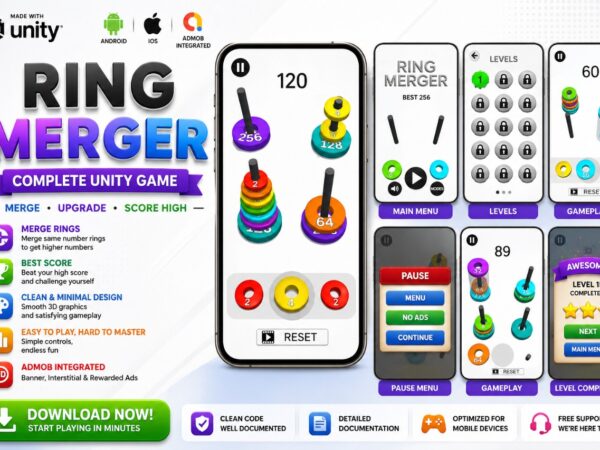 Ring Merger - Complete Unity Game + Admob