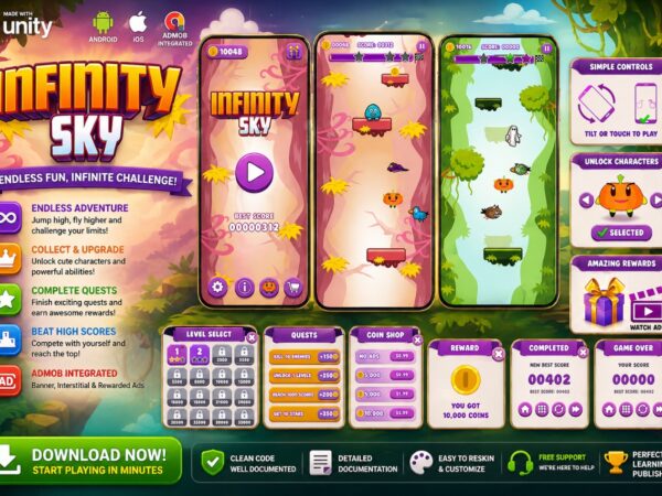 Infinity Sky - Unity Complete Game Template