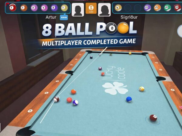 8 Ball Pool ( Billiard ) Multiplayer Completed Game