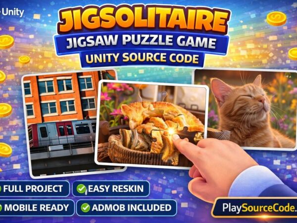 Jigsolitaire Jigsaw Puzzle Game Unity Source Code