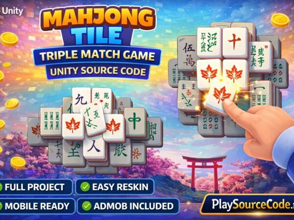 Mahjong Tile Triple Match Game Unity Source Code