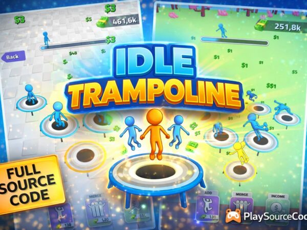 Pocketfriendlycode 10 Idle Trampoline | Game Template