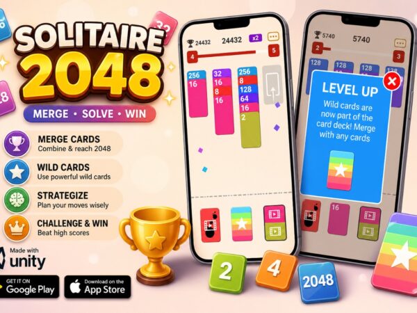 Solitaire 2048 (Unity Game+Admob+Ios+Android)