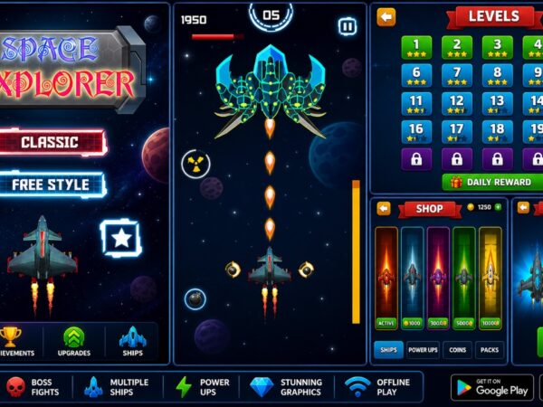 Space Explorer Unity Game With 100 Levels For Android And Ios