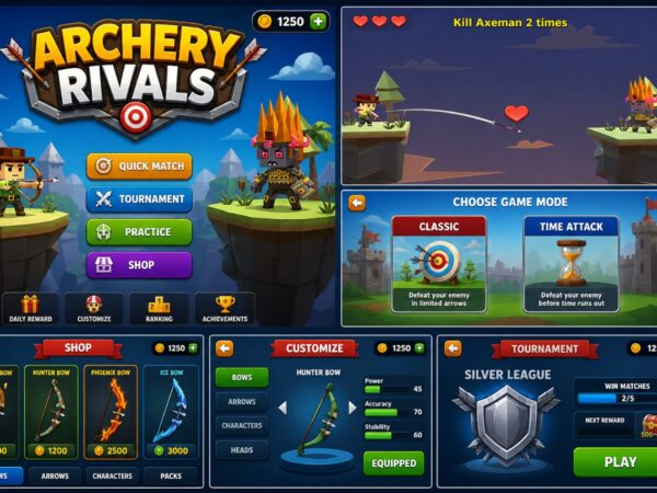 Archery Rivals Unity Multiplayer Pvp Game With Admob For Android And Ios