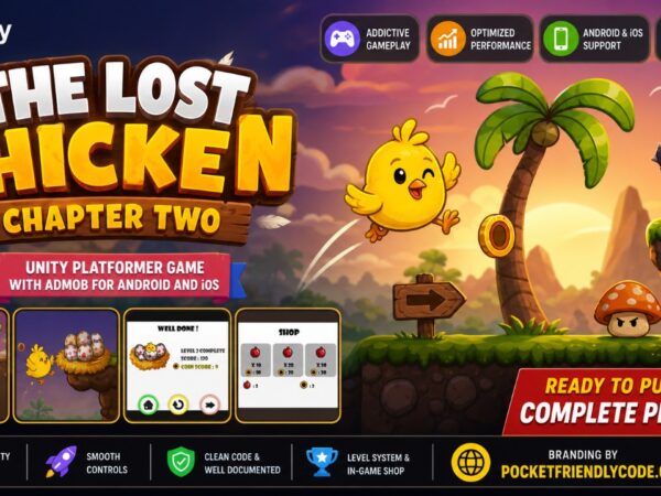The Lost Chicken Chapter Two - Unity Platformer Game With Admob For Android And Ios