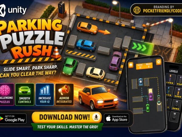 Parking Puzzle Rush – Unity 3D Puzzle Game With Admob