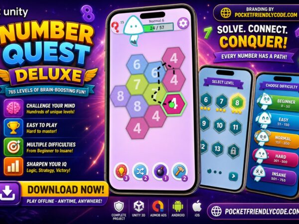 Number Quest Deluxe Unity Complete Project(765 Levels)