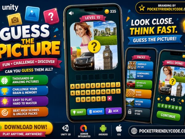 Guess The Picture (Unity Game + Android + Ios + Admob)