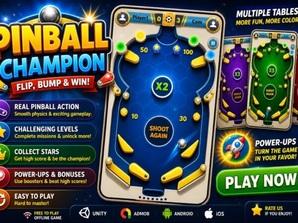 Pinball Unity Game Source Code For Android And Ios With Admob Monetization