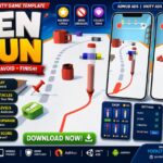 Pen Run Unity arcade game source code with AdMob and Unity Ads