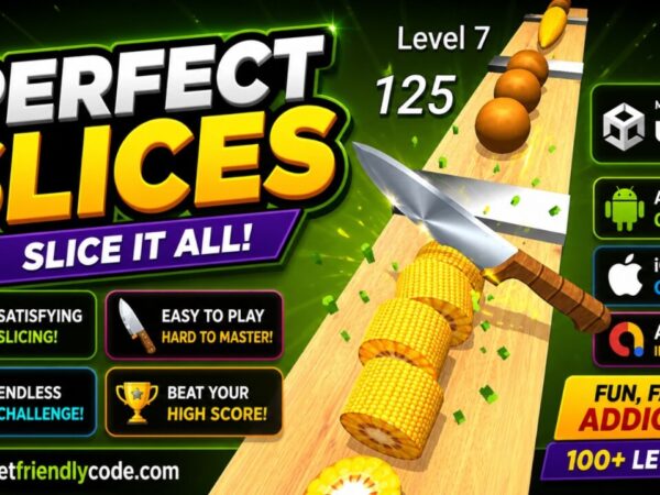 Perfect Slices Fruits Unity Hyper Casual Slicing Game Source Code With Admob And Unity Ads