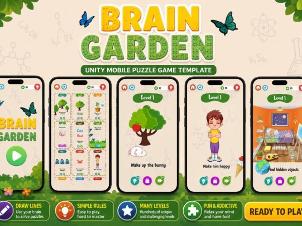 Brain Garden Unity Sorting Puzzle Game Source Code With Admob And Iap