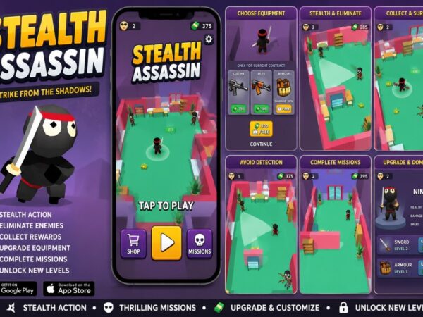 Stealth Assassin Unity Shooter Game Source Code With Admob And Iap