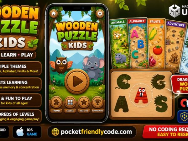 Wooden Puzzle Kids Unity Educational Game Source Code With Admob For Android And Ios