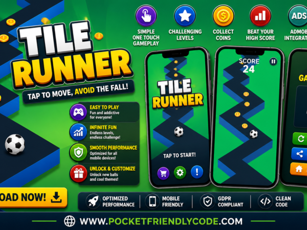 Tile Runner Unity Endless Runner Game Source Code With Admob, Unity Ads, And Gdpr