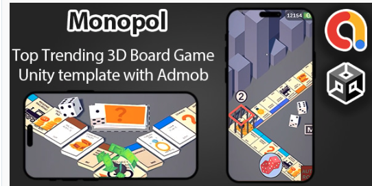 Pocketfriendlycode 4 Monopol Unity Source Code | Complete 3D Board Game Template + Admob